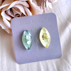 glass marquis bycolor pastel Earrings 7枚目の画像