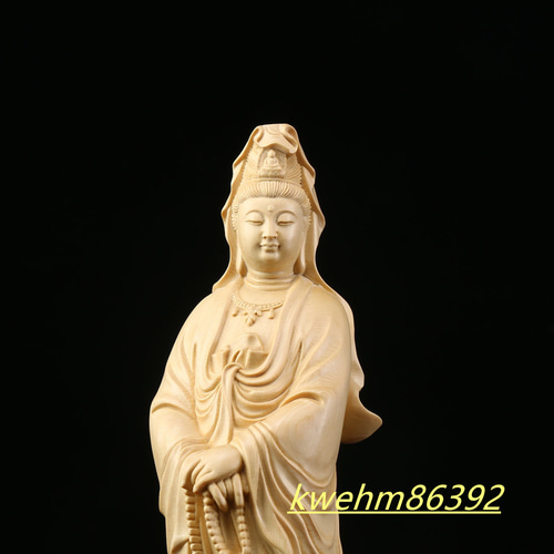 数珠観音 供養品 木彫仏像 精密細工 彫刻 minn 通販 14170759｜Creema