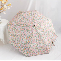 蔷薇の日傘 晴雨兼用 日差し対策 雨傘 紫外線対策 花柄 カラー 折り畳み傘 折りたたみ傘 紫外線カット UVカット 2枚目の画像