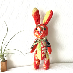 ビンテージ着物リメイク*うさぎ*ぬいぐるみ 薄紅色 その他インテリア
