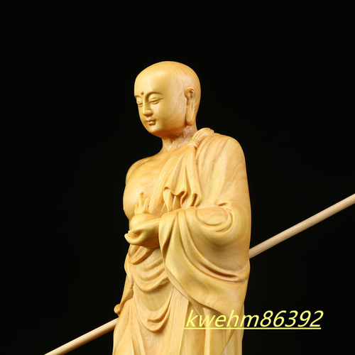 仏教美術品 木製仏像 地蔵菩薩立像 仏師で仕上げ品 実木彫刻