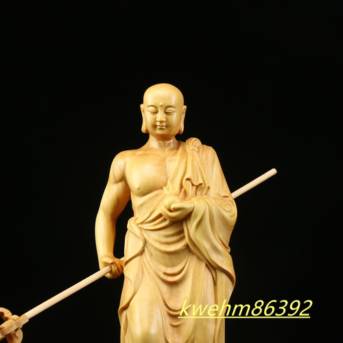 極上彫 木彫仏像 地蔵王菩薩立像 彫刻 仏教工芸 柘植材 仏師で仕上げ 極上彫 木彫仏像 地蔵王菩薩立像 彫刻 仏教工芸 柘植材 仏師で仕上げ