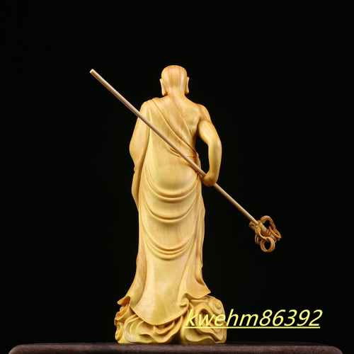 仏教美術品 木製仏像 地蔵菩薩立像 仏師で仕上げ品 実木彫刻