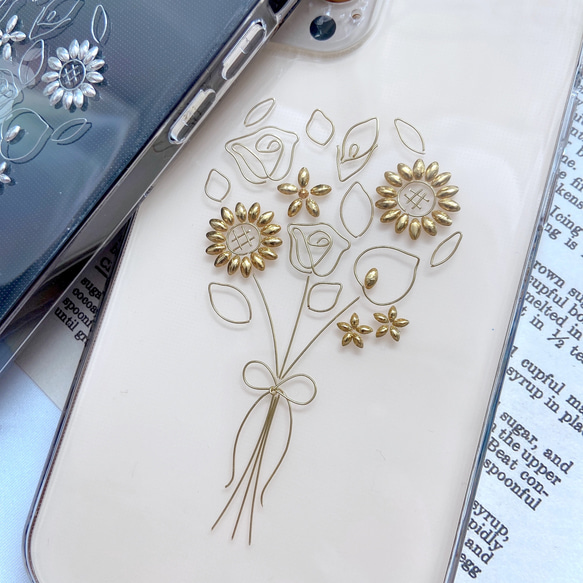 YN-16su,【bouquet summer】,スマホケース　クリアケースiPhone14 iPhone13, 10枚目の画像