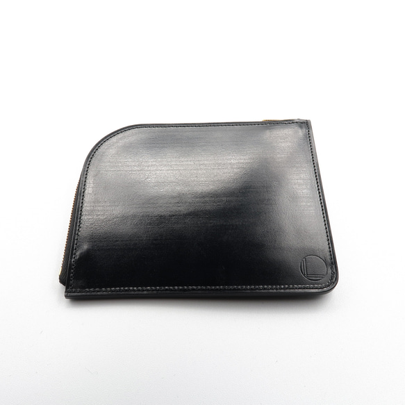ブライドルレザー Lジップウォレット　Lファスナー財布　ブラック　ダークブラウン 14枚目の画像