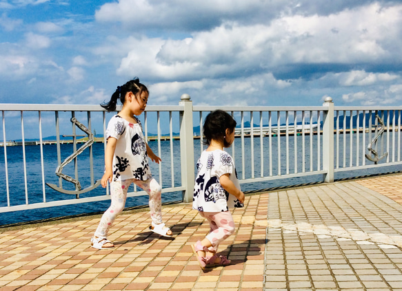 竹浪比呂央デザイン生地使用 ベビー スモックブラウス 6枚目の画像