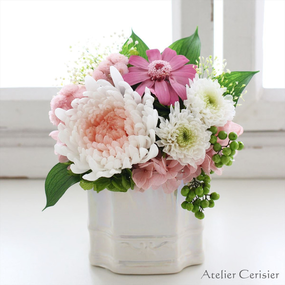 専用 てぃが様♪プリザーブドフラワー お供え 仏花 一対 仏花 プリザーブドフラワー（ドーム入り）小「そら」専用