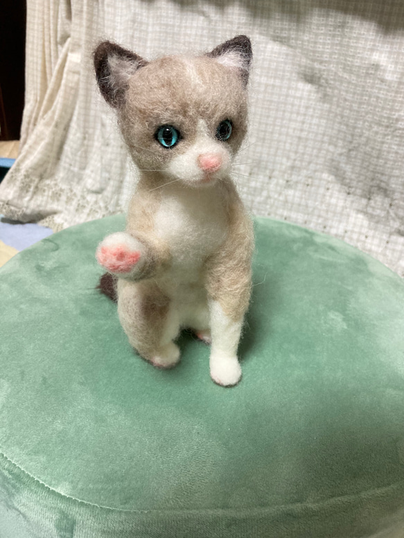 受注制作  羊毛フェルト猫オーダー 5枚目の画像