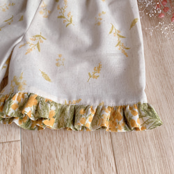 baby✭裾フリルパンツ ✭綿麻ミモザ　キナリ 2枚目の画像