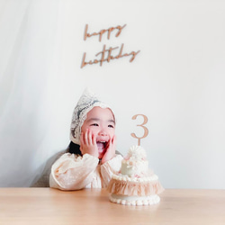 ケーキトッパー　木製　数字　誕生日 3枚目の画像