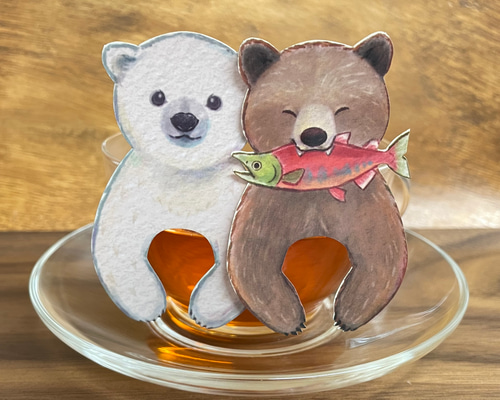 クマクマセット シロクマのミントティー2袋 ヒグマの紅茶2袋 紅茶