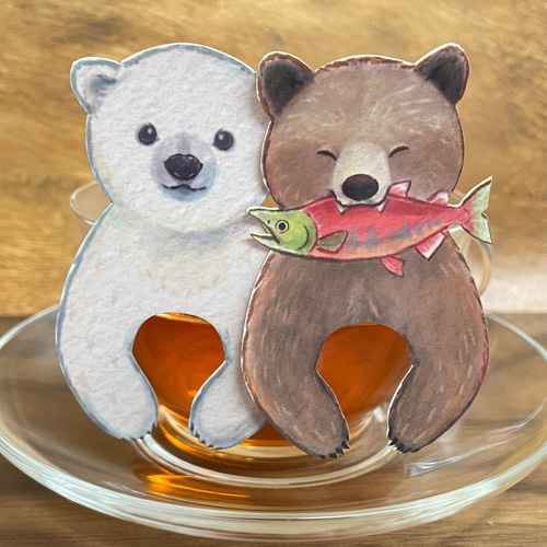 クマクマセット シロクマのミントティー2袋 ヒグマの紅茶2袋 紅茶
