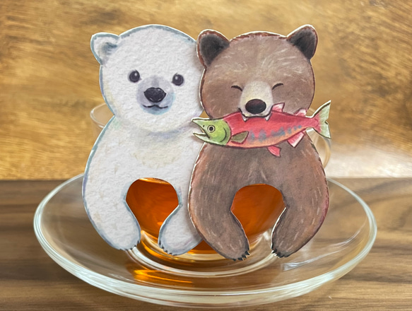 クマクマセット シロクマのミントティー2袋 ヒグマの紅茶2袋 紅茶