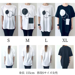 《Tshirt》ユニセックス　モノトーン・ネコデザインTシャツ・シンプルポップな猫・大人可愛い 7枚目の画像