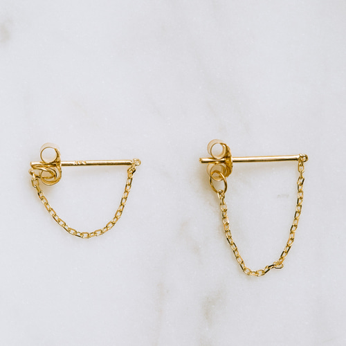 14K金 ゴールド チェーン ヘリックス 軟骨 アンチトラガス ピアス