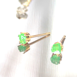 Grossular Garnet Earrings/Pierce　ツァボライト　イヤリング or ピアス 1枚目の画像