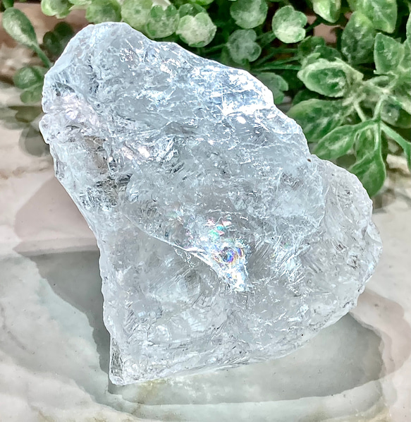 アーカンソー産✨　万華鏡　かち割り水晶　ロック水晶　原石 2枚目の画像