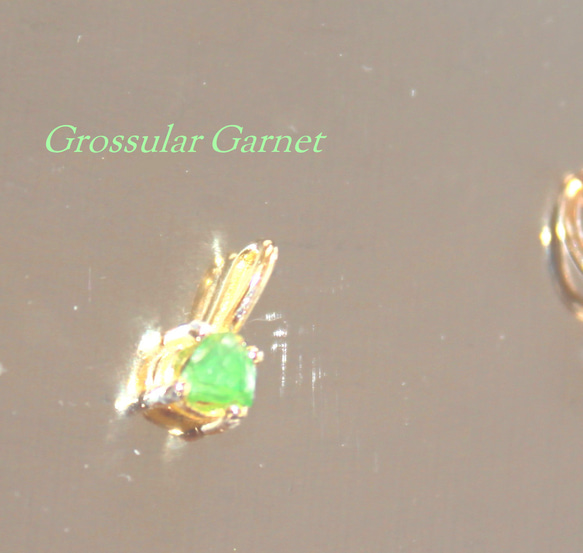 Grossular Garnet Earrings/Pierce　ツァボライト　イヤリングorピアス 7枚目の画像