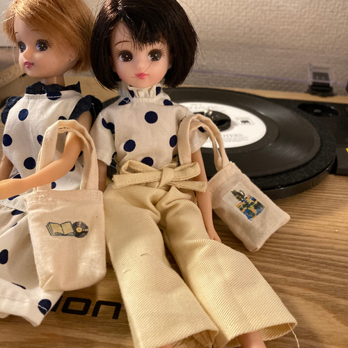 049リカちゃん ブライス ハンドメイド エコバッグ 1点もの オリジナル 