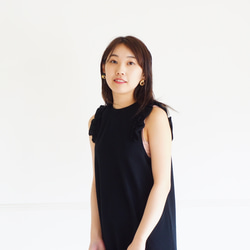 ＼降價40%／成人休閒♥ Kanoko連衣裙（黑色） 第3張的照片