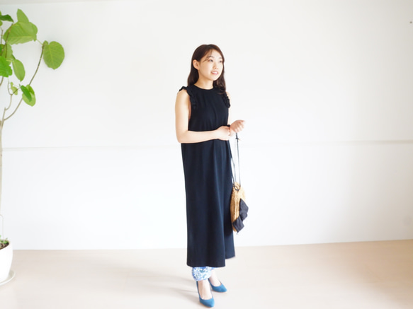 ＼降價40%／成人休閒♥ Kanoko連衣裙（黑色） 第14張的照片