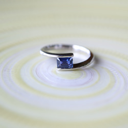 サファイヤ（エメラルドカット）指輪 6枚目の画像