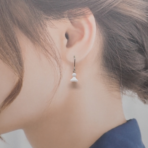 てるてる坊主ピアス／イヤリング ピアス（その他） ふかふか工房 通販