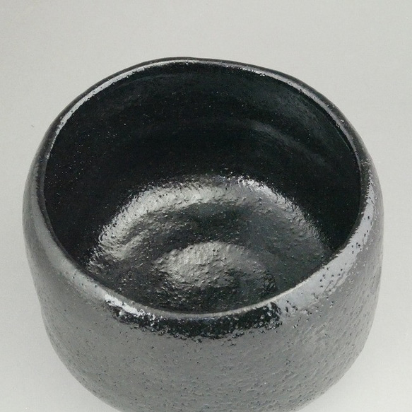 長次郎カセ釉黒茶碗　昭楽 4枚目の画像