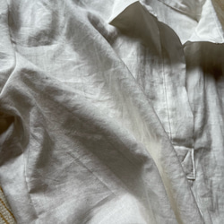 【福袋】コットンリネンの半袖スキッパーシャツとコットンリネンピンストライプのギャザースカート 4枚目の画像