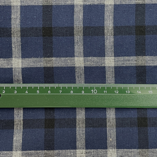 綿ギンガムチェック ネイビー×グレー 送料無料 生地 布工房 風 花