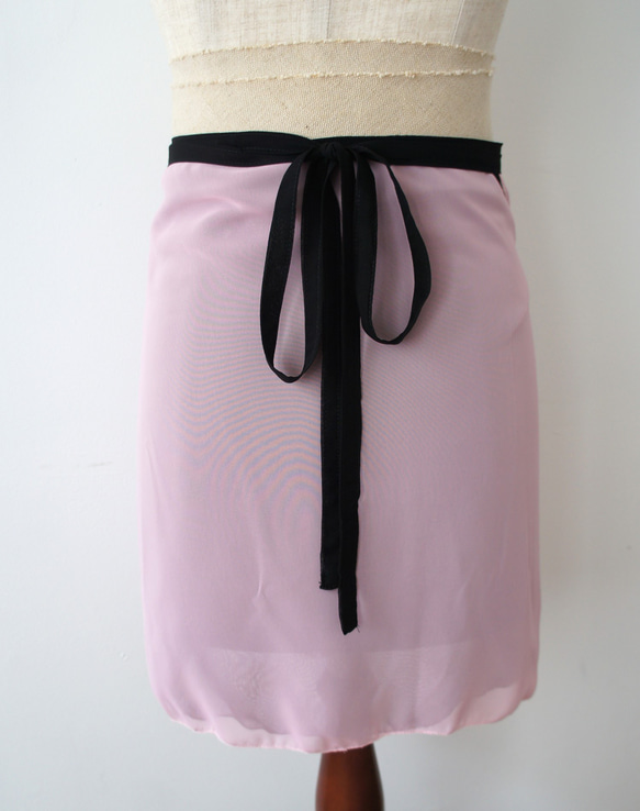 芭蕾裹身裙 [Reversible Black x Pink 43-118] DS127reversible BKPK 第5張的照片
