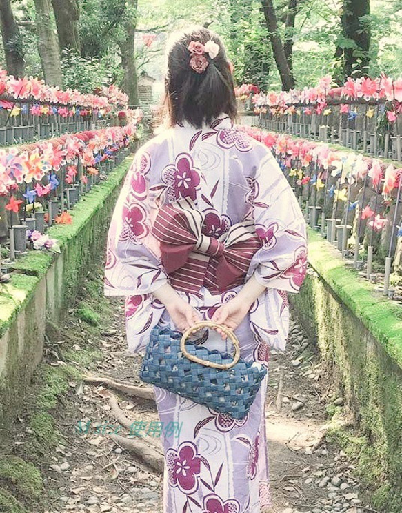 【全８色】春 夏 大人カゴバッグ M ベージュ 本革ハンドル カジュアル 着物 フォーマル パーティ ギフト 母の日 4枚目の画像