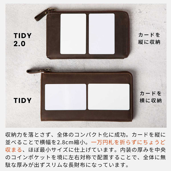 [小號長版皮夾 TIDY2.0] 真皮長版皮夾 男女皆宜 海軍藍 HAW021 第9張的照片