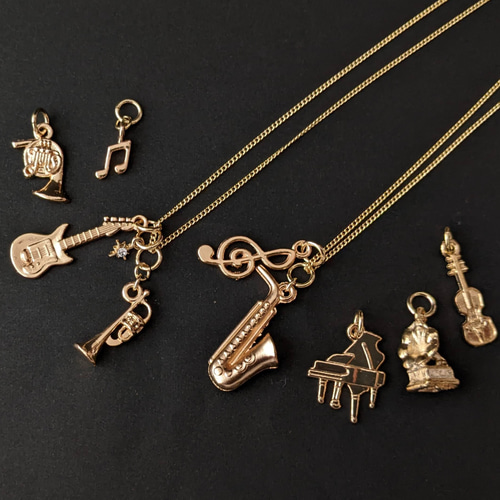 取り外しok! 音符 楽器 ネックレス ネックレス・ペンダント kamelia