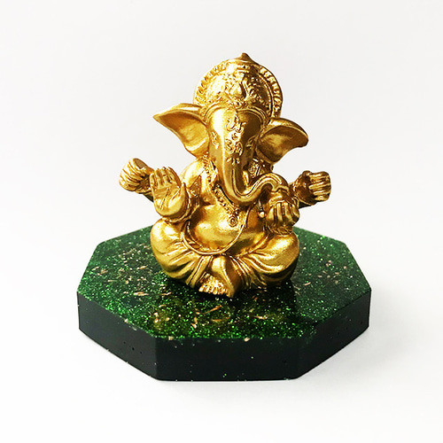 ガネーシャ☆オールラウンド☆魔法のオイル☆八角形☆グリーン  