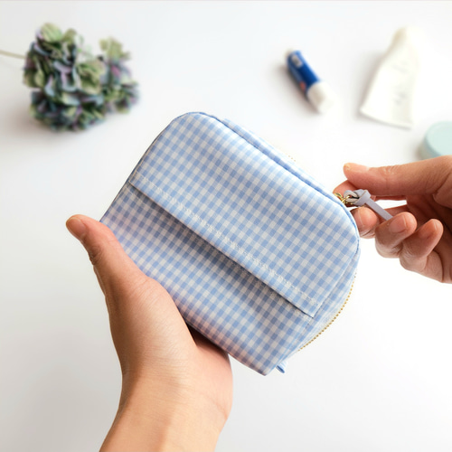 C/S ギンガムチェック キッズ ティッシュケース ラミネート BL1 C/S ギンガムチェック キッズ ティッシュケース ラミネート BL1