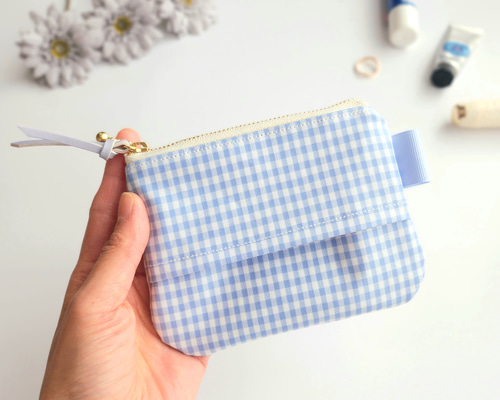C/S ギンガムチェック キッズ ティッシュケース ラミネート BL1 C/S ギンガムチェック キッズ ティッシュケース ラミネート BL1