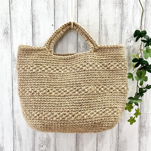 ハンドメイド　お花もりもり麻紐バック かぎ針編み】お花の麻紐バッグを編みました - YouTube