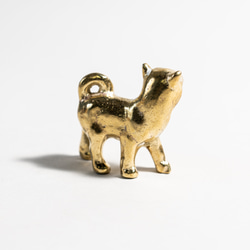 真鍮鋳物 柴犬（立） 2枚目の画像