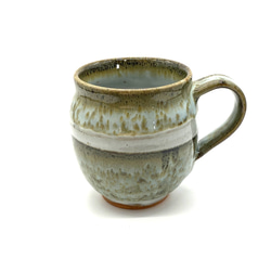 ブルーグリーンのマグカップ　　　【カフェ　手仕事　民藝　窯元　和　陶器】 2枚目の画像