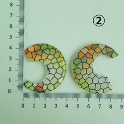 [2pcs] 韓国製 アクリルパーツ ステンドグラス風 8枚目の画像