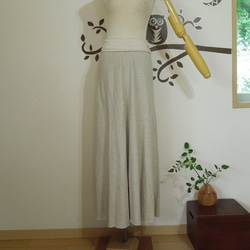 【お取り寄せ】asana ヘンプコットン ロングスカート121●きなり 5枚目の画像