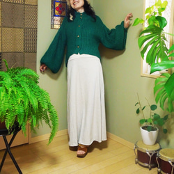 【お取り寄せ】asana ヘンプコットン ロングスカート121●きなり 3枚目の画像
