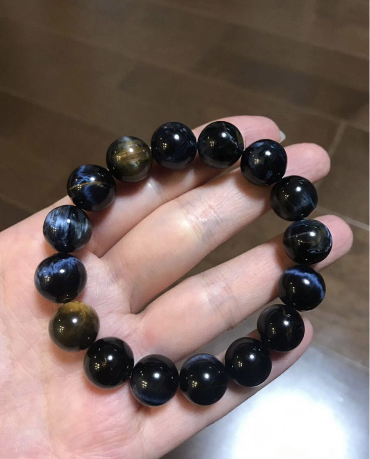 【天然】ブルーピーターサイト ブレスレット 12.5mm $