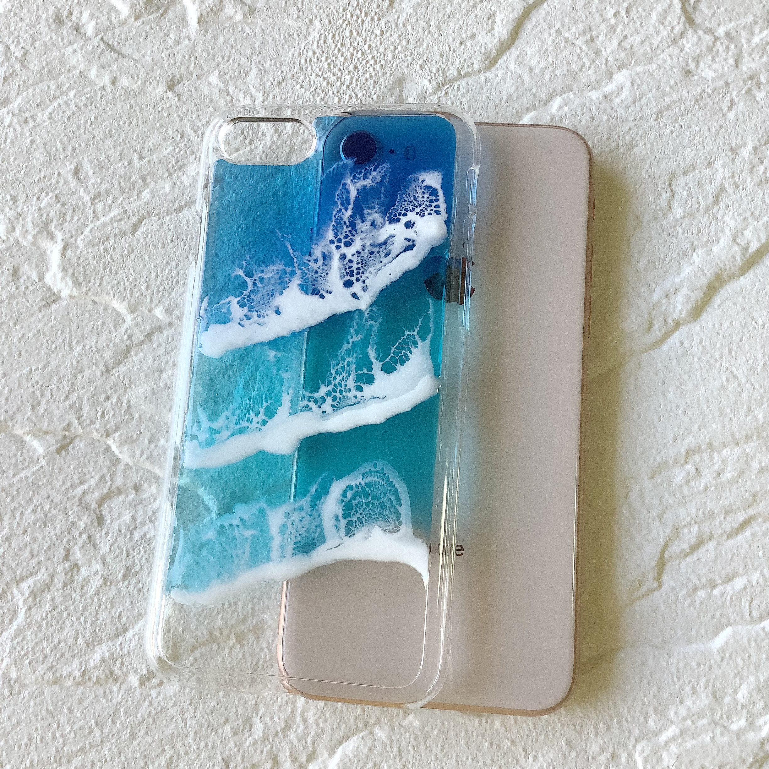 海の日セール【限定・完成作品】光る 海辺のiPhone7/8ケース 手厚く 
