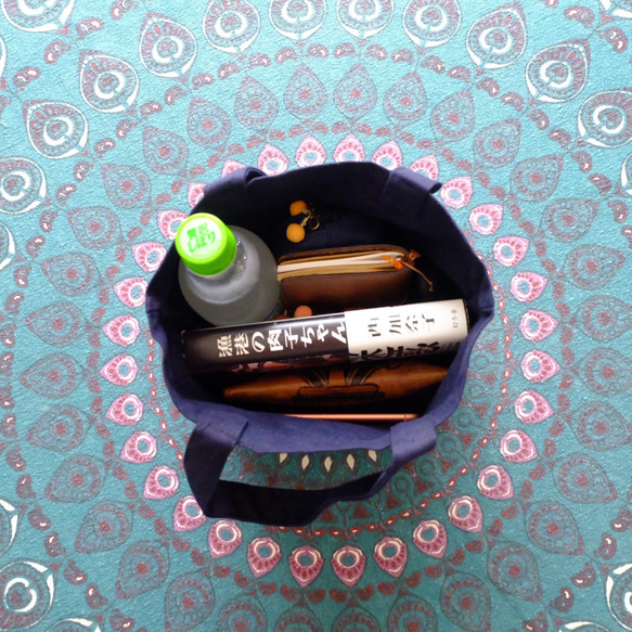 Kogin 刺繡手提包 迷你靛藍 [午餐袋 ☺︎ 刺繡] Cesky Pompom ⌘ 訂製 ⌘ 第3張的照片