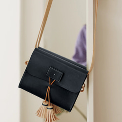Tassel Pochette，真皮手工單肩包，外出包，夏季包 第6張的照片