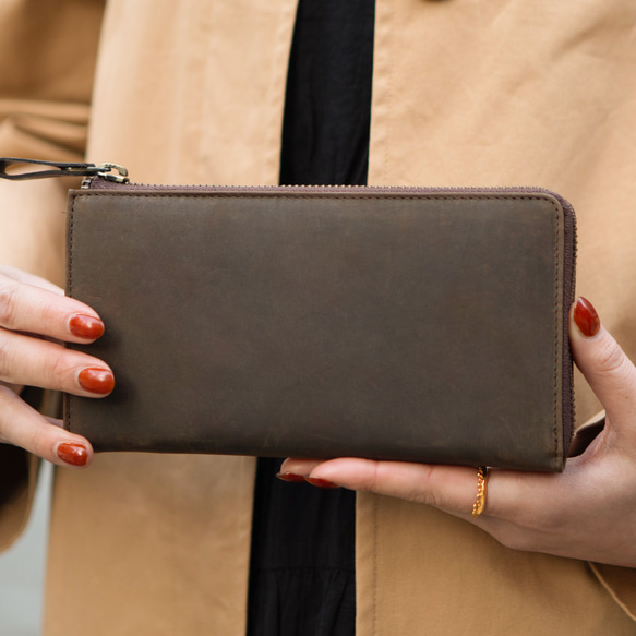 長財布 TIDY 大容量 メンズ レディース チョコ HAW009 長財布 nitchmo