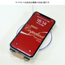 スマホショルダー 牛革レザーの手持ちバンド スタンド iPhone,Android 多機種制作 レッド 赤色 11枚目の画像