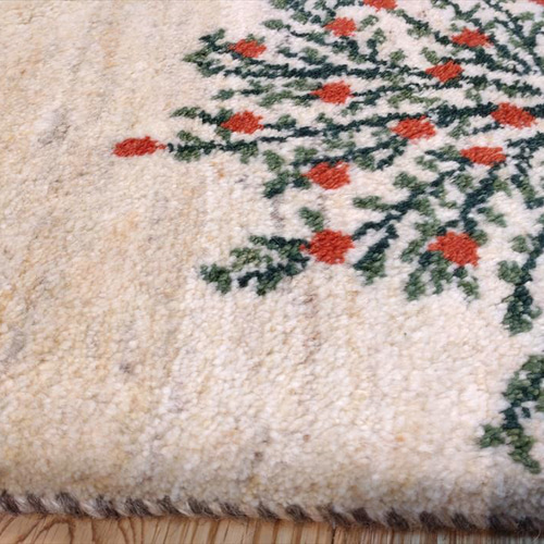 新規入荷】ペルシャ ギャッベ 玄関マット 39~41x60cm
